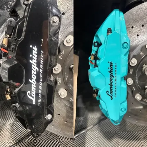 Lamborghini · Turquoise — before and after