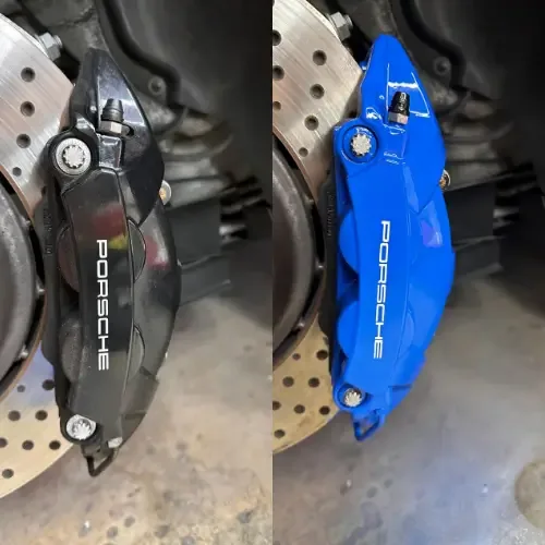 Porsche · Blu — before and after
